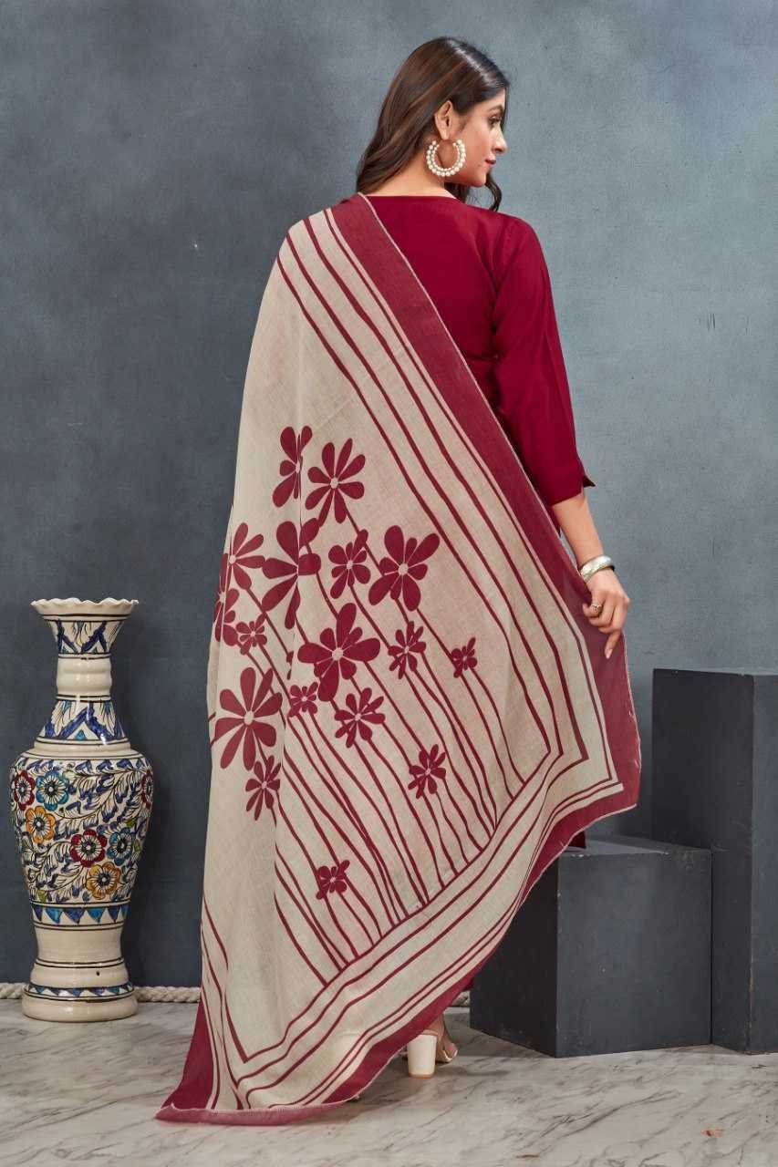 Heavy Roman Silk Kurti Bottom With Dupatta - MYLUXURY LANE ENTERPRISE